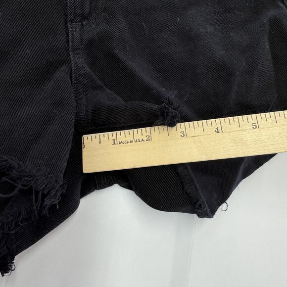 Rag & Bone Shorts Womens 26 Black Justine High Rise Frayed Cutoff Casual Summer - Picture 10 of 10